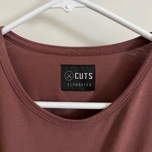 Cuts Clothing Elongated Tee Burgundy (Old Style)